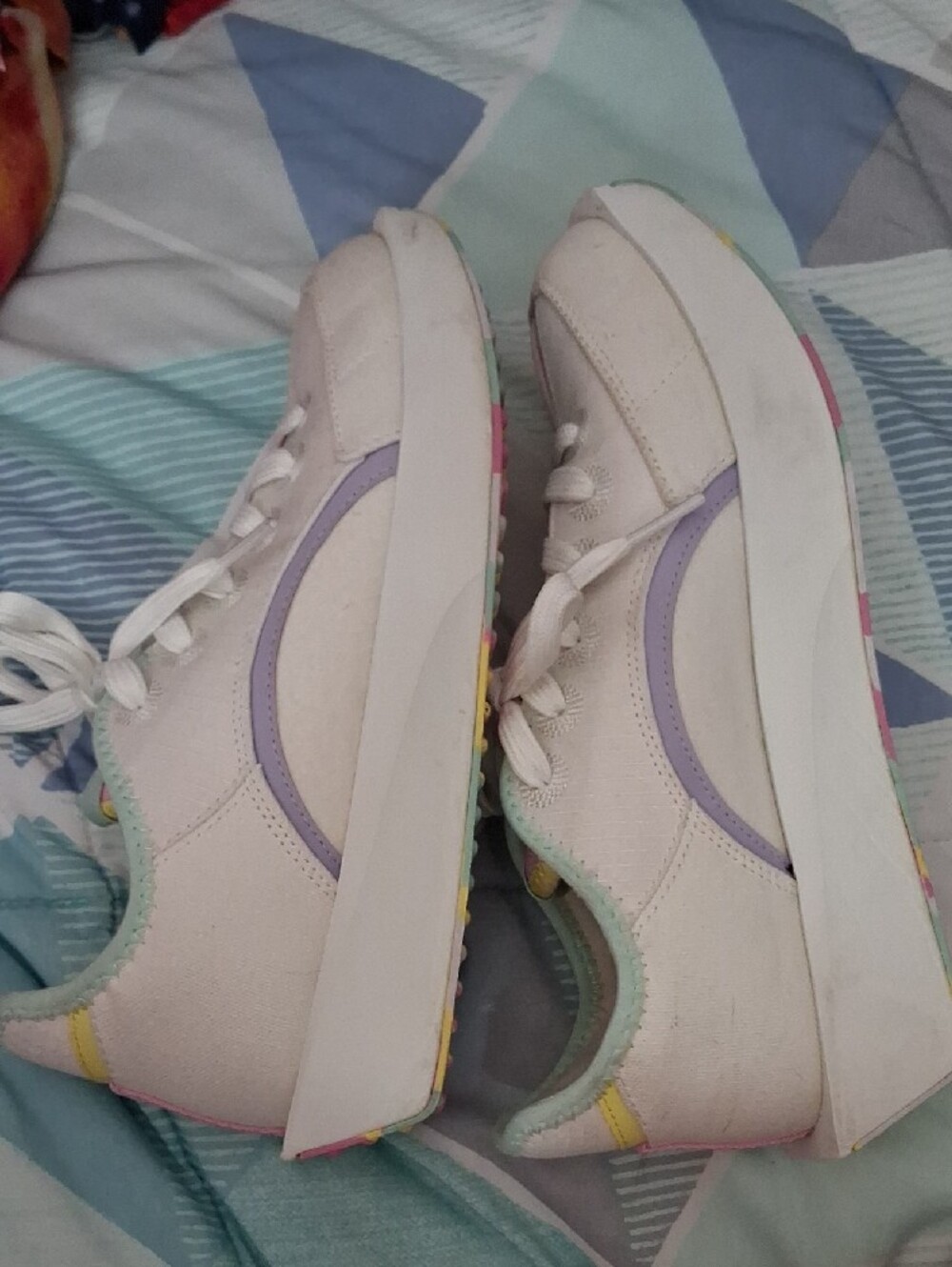 Allbirds Cream Casual Sneakers with Pink & Mint Accents - Picture 6 of 6